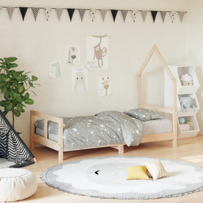 vidaXL Cadru de pat pentru copii, 80x160 cm, lemn masiv de pin foto