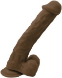 Dildo Big Realistic cu Ventuza, PVC, Maro, 27.5 cm, Mokko Toys