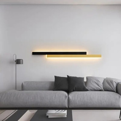 Lustra LED Linius, Liniara, 29W, Alb Negru foto