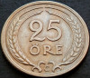 Moneda istorica 25 ORE - SUEDIA, anul 1940 *cod 735 B - MAI RARA!, Europa