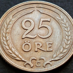 Moneda istorica 25 ORE - SUEDIA, anul 1940 *cod 735 B - MAI RARA!