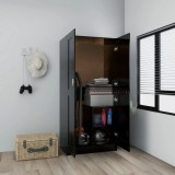 Cumpara ieftin Șifonier, negru, 82,5x51,5x180 cm, lemn prelucrat