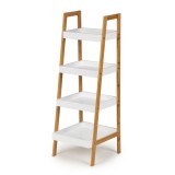 Cumpara ieftin K&ouml;nyvespolc bambusz kerettel 34,5x36,5x98 cm