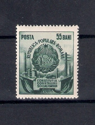 ROMANIA 1952 - CONSTITUTIA CONSTRUIRII SOCIALISMULUI, MNH - LP 334 foto