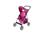 Carucior papusi MalPlay 102854, 4 roti, pliabil, metalic, mov, cos accesorii, centuri siguranta, +3 ani, 55cm