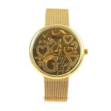 Cumpara ieftin Ceas Dama Geneva Auriu Fashion Bratara Otel Inoxidabil Analogic Quartz