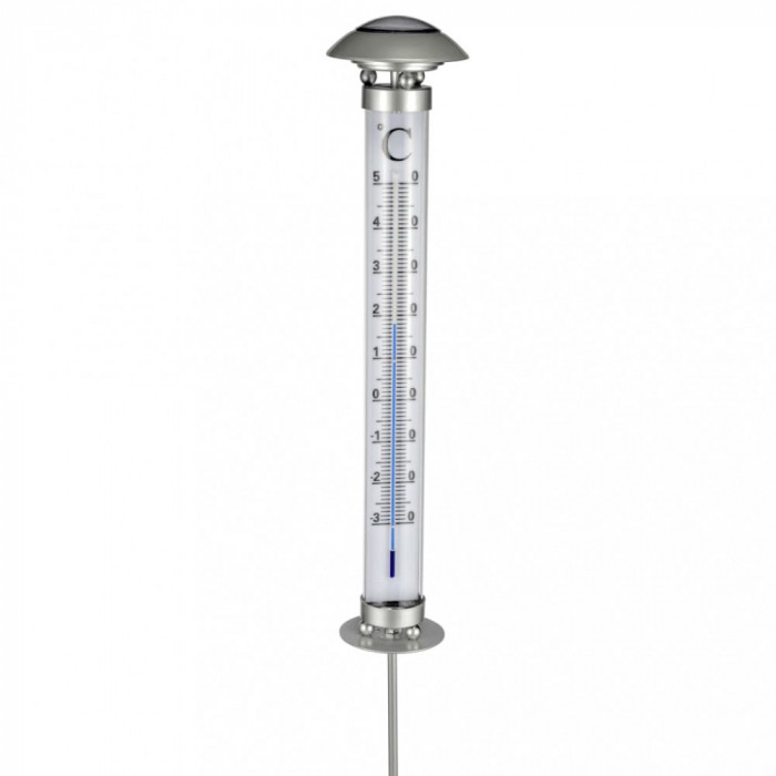 HI Lampa solara cu termometru pentru gradina GartenMobel Dekor