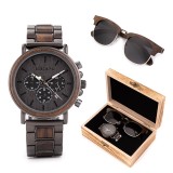 Set ceas din lemn Bobo Bird Q26 si ochelari de soare din lemn