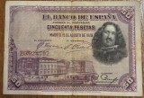50 pesetas 1928, Spania