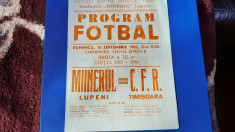 program Minerul Lupeni - CFR Timisoara foto