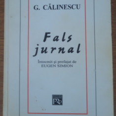 Fals jurnal, George Călinescu, întocmit și prefațat de Eugen Simion