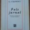 Fals jurnal, George Călinescu, &icirc;ntocmit și prefațat de Eugen Simion