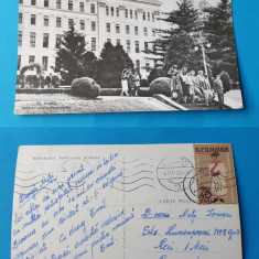 Carte Postala frumos circulata veche anul 1960 -Tg Mures Ins. Medico Farmaceutic