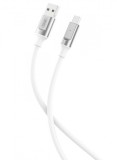 Cablu transfer date si incarcare XO NB251 USB-A - USB-C 6A Metalic 1m, Alb