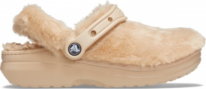 Saboți Crocs Classic Fur Sure Maro - Chai