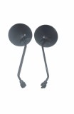 Oglinzi Scuter Electric Rotunde Lampa, Compatibil Citycoco/Harley, Set 2 Bucati, Picior 20cm