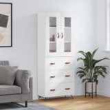 Cumpara ieftin Dulap &icirc;nalt, alb, 69,5x34x180 cm, lemn compozit