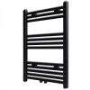 Radiator Portprosop Negru 500x764 mm, Incalzire Centrala, Baie, Otel, 12 Bare, 293W