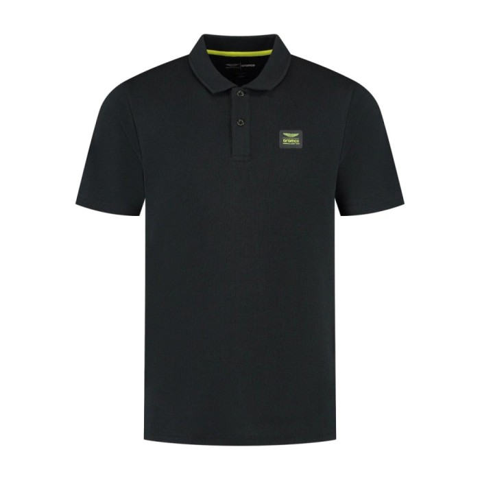 Aston Martin tricou polo Tech Waffle black F1 Team 2025 - L