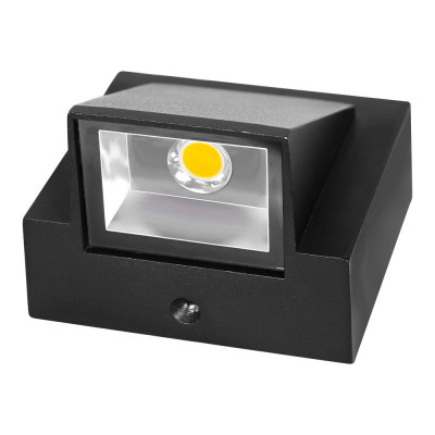 Aplica LED De Perete Pentru Exterior Techstar&amp;reg; CM-DM-BD01, Putere 3W, Culoare Lumina 3000K, 400 lm, 8 x 8 Cm, IP 65, Negru foto