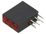 LED Roșu Difuz 1.8mm 3 Diodă 2mA 50&deg;