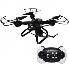 Drona RC cu leduri, neagra, 27x27x4,5 cm foto