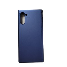 Husa protectie 360 fata + spate + folie silicon Samsung Note 10 , Albastru
