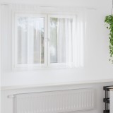 vidaXL Perdele cu perdele 2 pcs Alb 140 x 140 cm Poliester