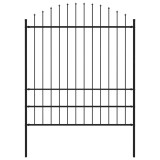 Cumpara ieftin Gard de gradina cu varf tip sulita din otel, 181x200 cm, negru