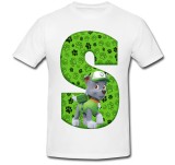 Cumpara ieftin Tricou Bumbac Barbati Paw Patrol Letters, Imprimeu Digital, Guler Elastic, Bumbac Reciclat