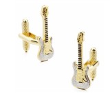 Butoni noi tema muzica forma chitara aurie gold + ambalaj cadou