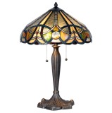 Veioza decorativa sticla mlticolora polirasina Tiffany 41x61 cm