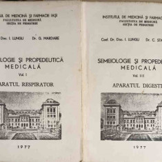 SEMEIOLOGIE SI PROPEDEUTICA MEDICALA VOL. 1, 3 APARATUL RESPIRATOR, APARATUL DIGESTIV-I. LUNGU, G. MARDARE, C. S