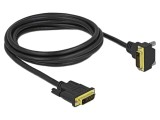 Cablu DVI-D 24+1 DELOCK 85894, mufă 90&deg; sus/jos, negru