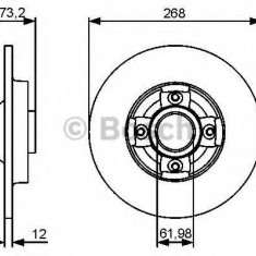 Disc frana PEUGEOT 5008 (2009 - 2016) BOSCH 0 986 479 383