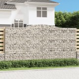 vidaXL Coșuri gabion arcuite 4 buc. 400x30x200/220 cm fier galvanizat 3146933