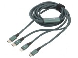 Cablu USB 2.0 1,5m verde textilă, Baseus
