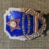 Insigna Romania , Militia , PENTRU MERITE MILITIENESTI , REPUBLICA SOCIALISTA