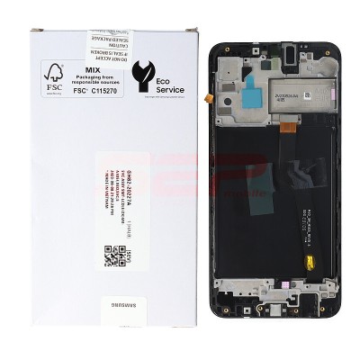 LCD+Touchscreen cu Rama Samsung Galaxy A10 2019 / A105 / A105FN BLACK Original Service Pack foto