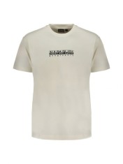 Tricou barbati, cu imprimeu cu logo, Regular fit, Alb (Marime: XL) foto