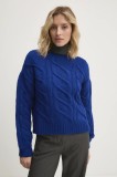 Answear Lab pulover femei, culoarea albastru marin
