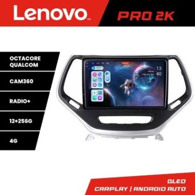 Navigatie Jeep Cherokee 2014-2019 Lenovo Kit-248 8 core QLED 2K 12+256 360 Android Waze USB Navigatie Internet Youtube Radio CarStore Technology foto