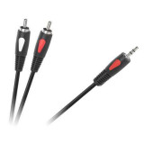 Cumpara ieftin Cablu 3.5 tata-2rca 3.0m eco-line cabletech