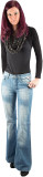 Blugi jeans dama evazati TEDDY&#039;S SWISS DENIM Kylie 33 - 34, Lungi