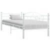 Cadru Pat de Zi Gossi Alb 90x200 cm Metal Canapea Oaspeti