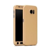 Husa Full cover 360&deg; (fata + spate + sticla) pentru Samsung Galaxy J5 (2017)/ J530, aurie