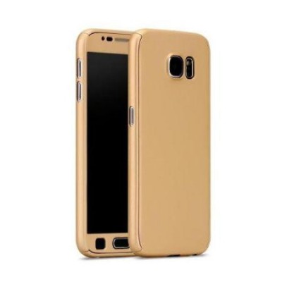Husa Full cover 360&amp;deg; (fata + spate + sticla) pentru Samsung Galaxy J5 (2017)/ J530, aurie foto