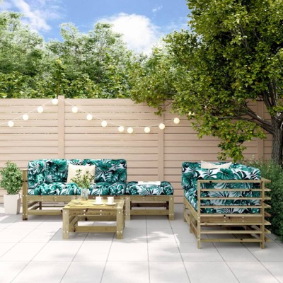 Gossi set mobilier relaxare de gradina, 6 piese, lemn de pin tratat foto