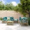 Gossi set mobilier relaxare de gradina, 6 piese, lemn de pin tratat