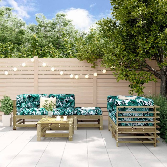 Gossi set mobilier relaxare de gradina, 6 piese, lemn de pin tratat